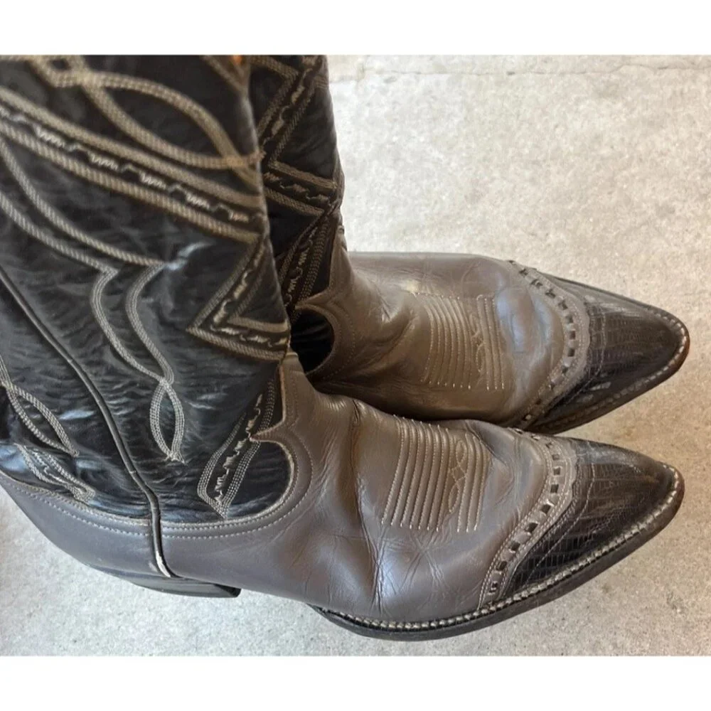Tony Lama Wingtip Cowboy Boots Men’s 8.5 Tony Lama 6914 Vintage Wingtip Cowboy